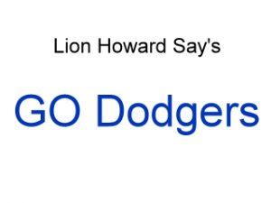 Go Dodgers