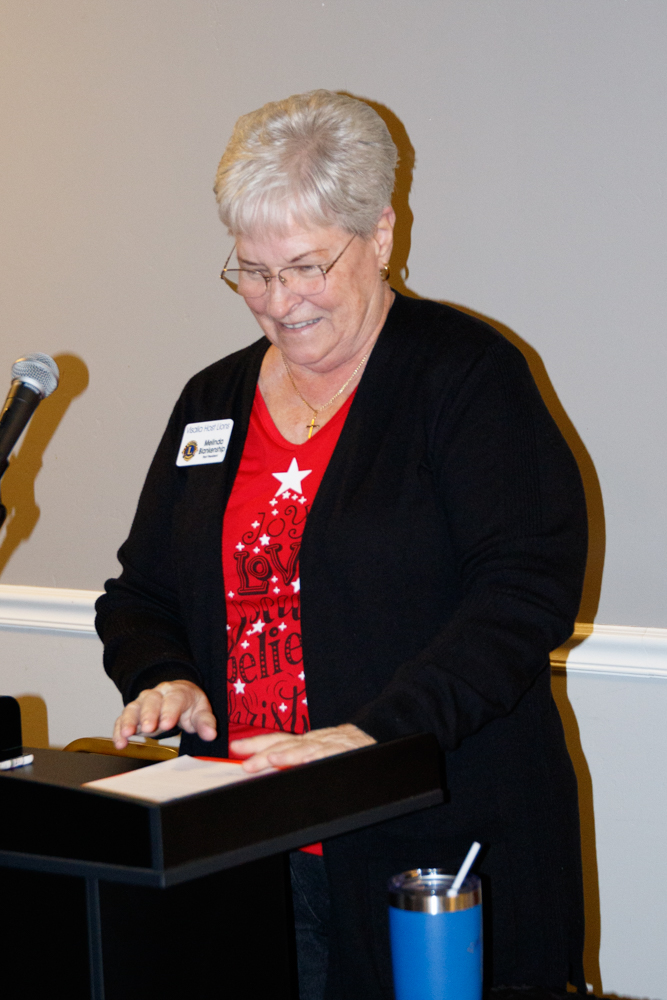 Lion Melinda was our stand in president today. 