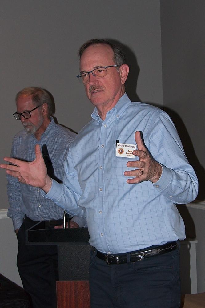 Lion Pet telling about his happy buck. 