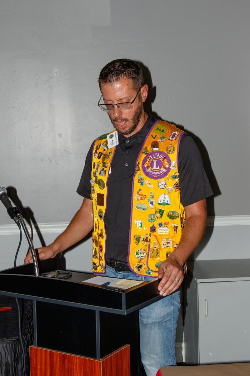 Lion President colin leads his first meeting as president