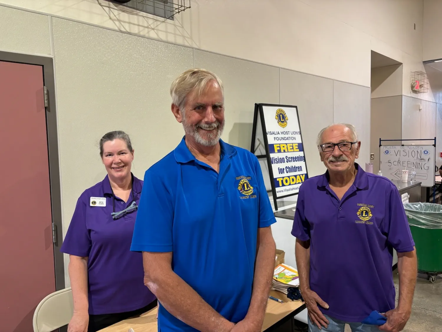 Lions Amy, Rick and Allen at the eye screening